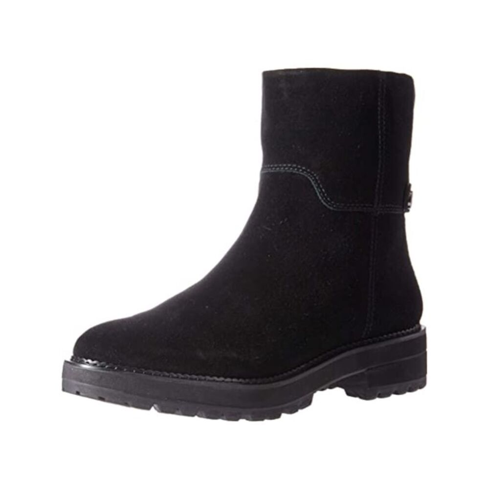 FRANCO SARTO Womens Black Waterproof Roalba 2 Round Toe Block Heel Boots 5 M